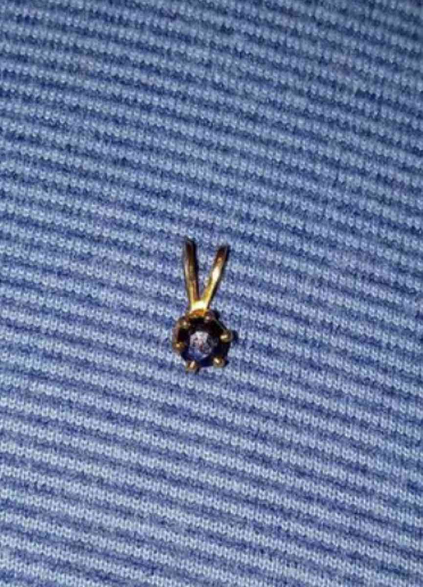 14 k genuine sapphire earrings and charm - Boonville, North Carolina - FleaMarketBay