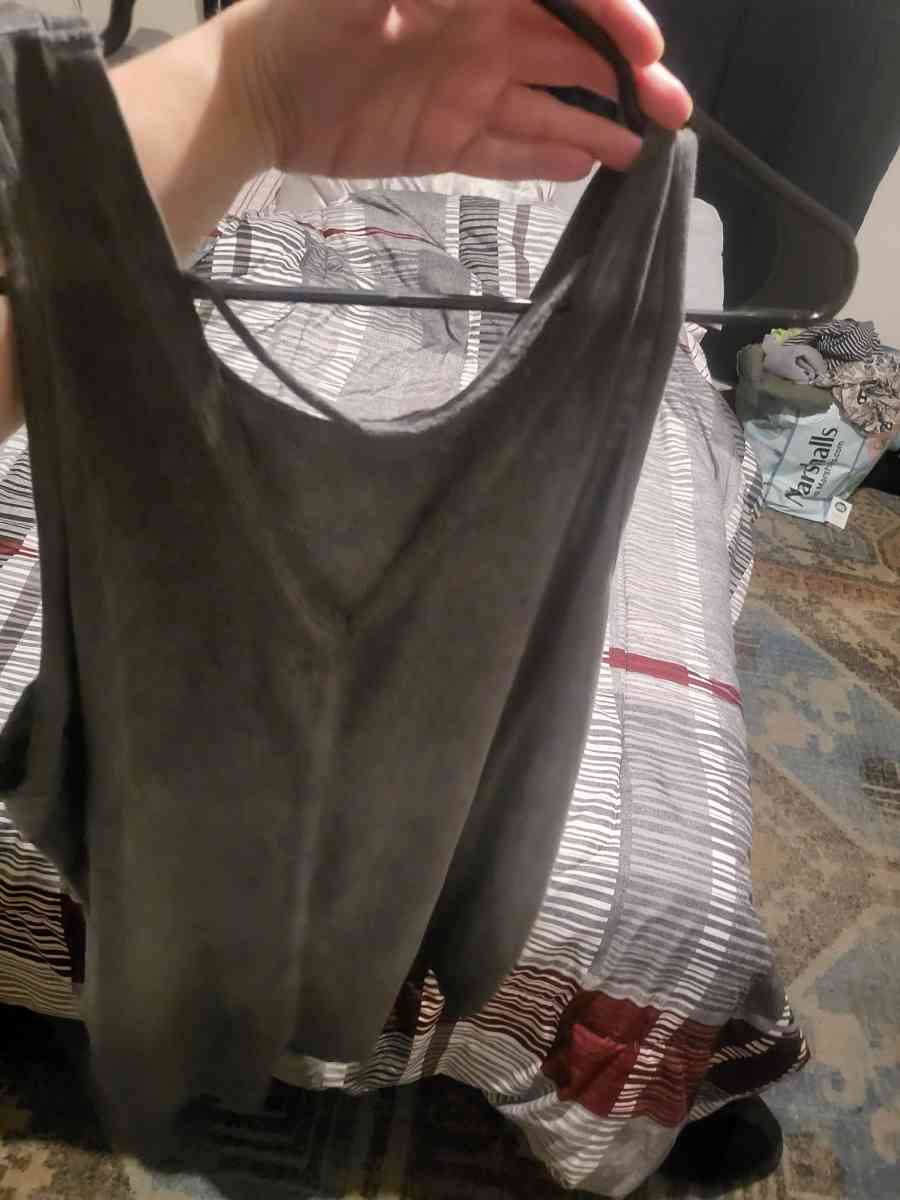 size LG Charcoal Grey Tank Top with light airy fabric - Anderson, Indiana - FleaMarketBay