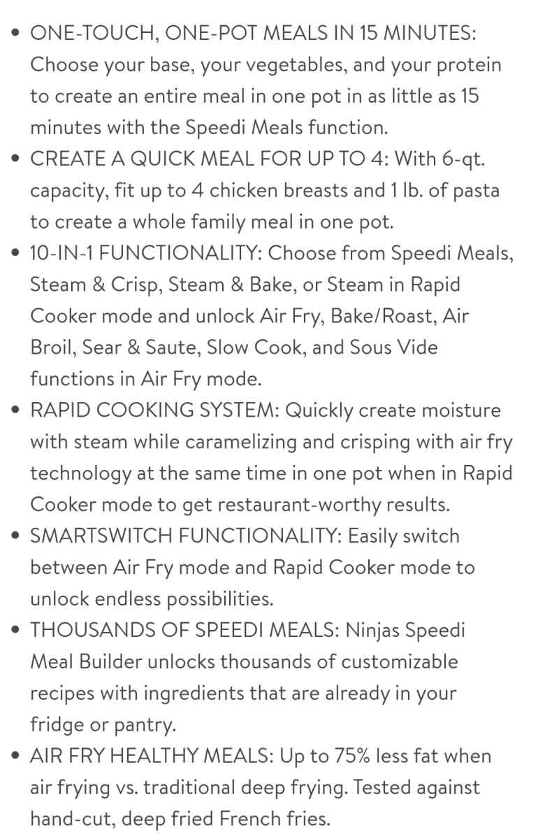 ninja air fryer saute steamer cooker - Pueblo, Colorado - FleaMarketBay