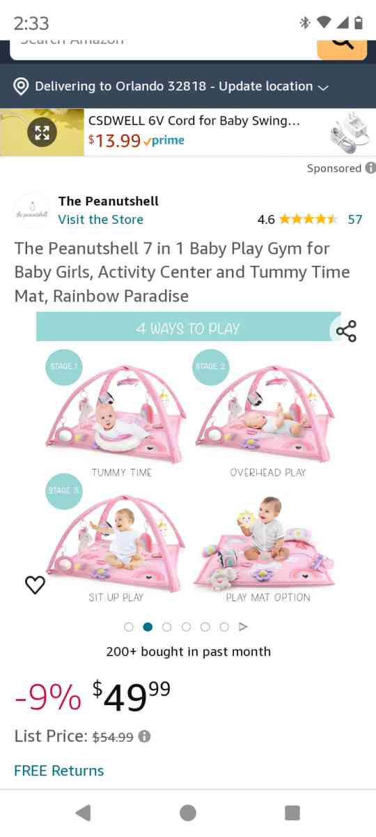 7 in 1 activity gym and play mat - Orlando, Florida - FleaMarketBay