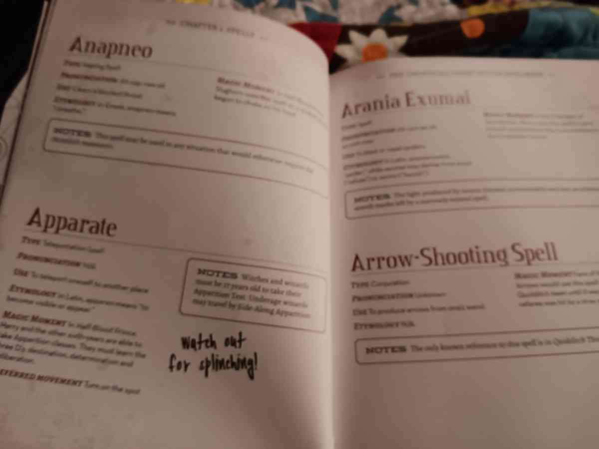 The Unofficial Harry Potter Special Edition Spell Book Hardc - Dayton, Ohio - FleaMarketBay