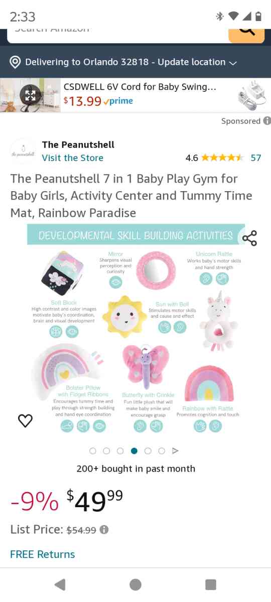 7 in 1 activity gym and play mat - Orlando, Florida - FleaMarketBay