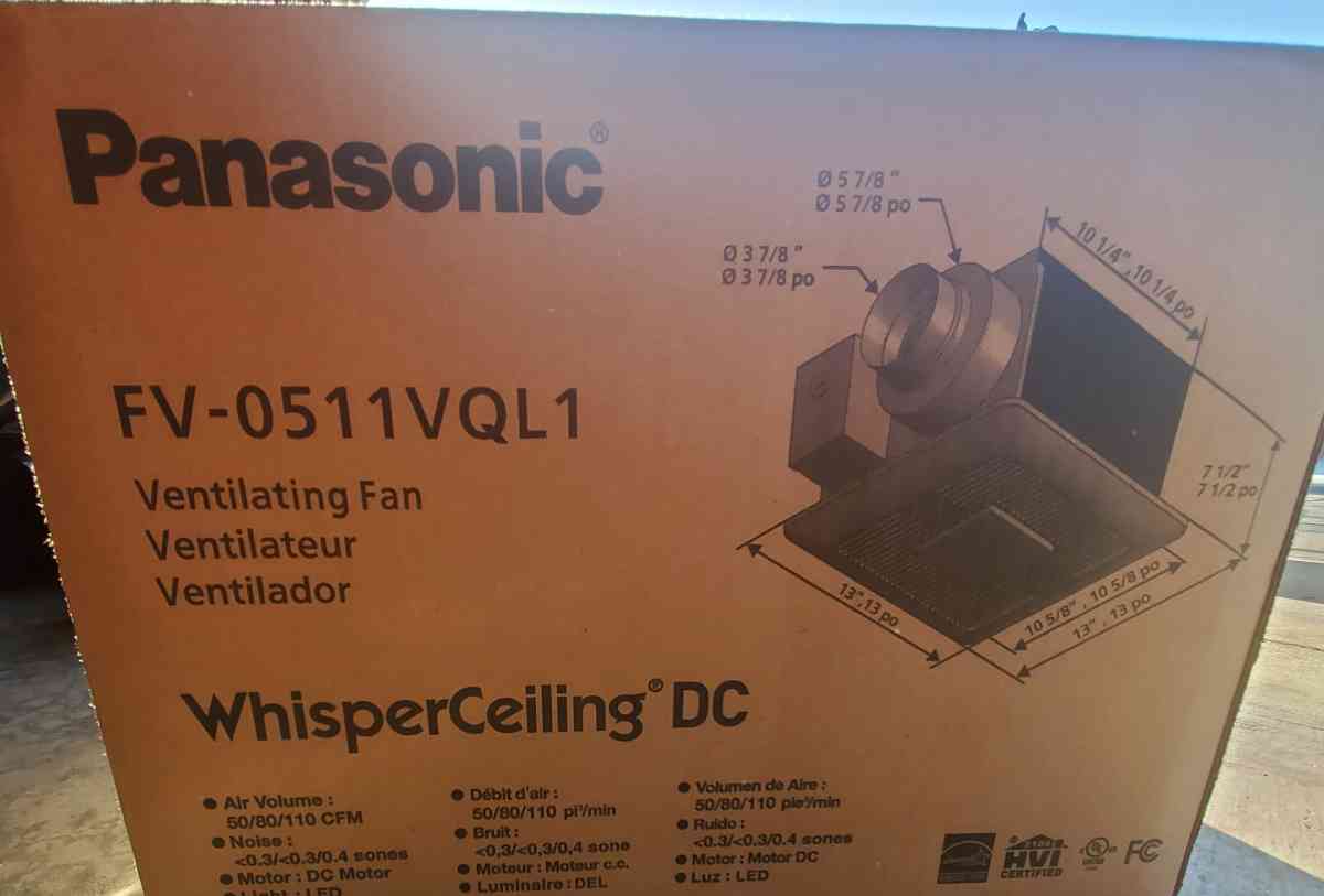 Panasonic bathroom Ventilating fan new - Pittsburg, California - FleaMarketBay