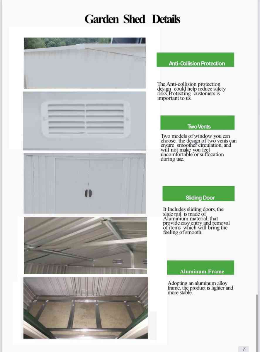 10X8 metal storage shed brand new unopened with base frame a - Norco, California - FleaMarketBay