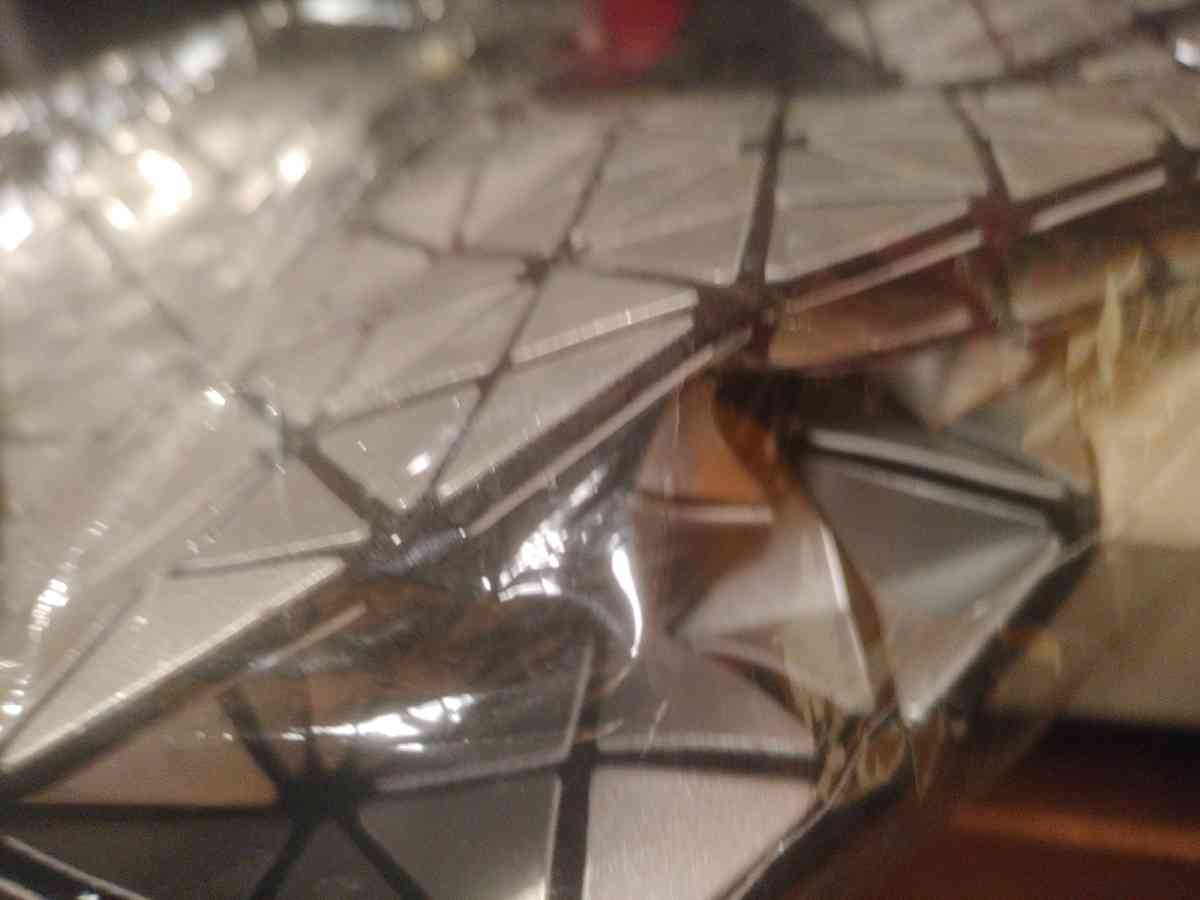 Metallic Studded Geometric Designer Backpack Bag Durable Gla - Farmingdale, New York - FleaMarketBay