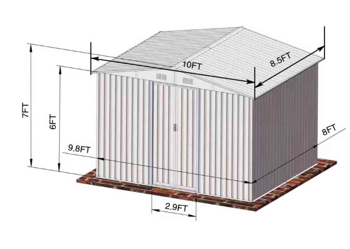 10X8 metal storage shed brand new unopened with base frame a - Norco, California - FleaMarketBay