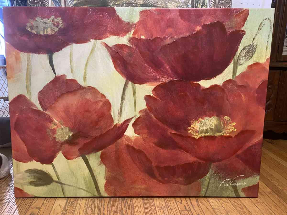 Flower canvas painting - Roanoke, Virginia - FleaMarketBay