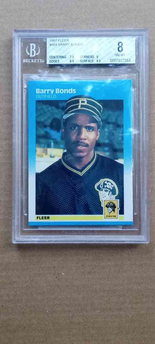 1987 fleer glossy number 604 barry bonds