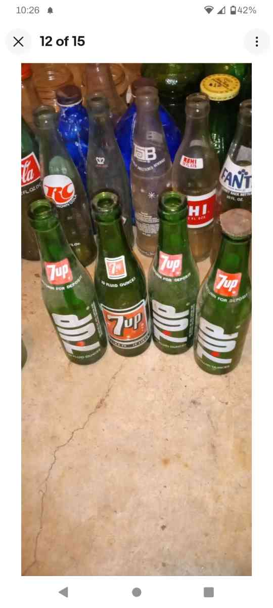 Vintage Glass Soda Bottles - Pineville, Louisiana - FleaMarketBay