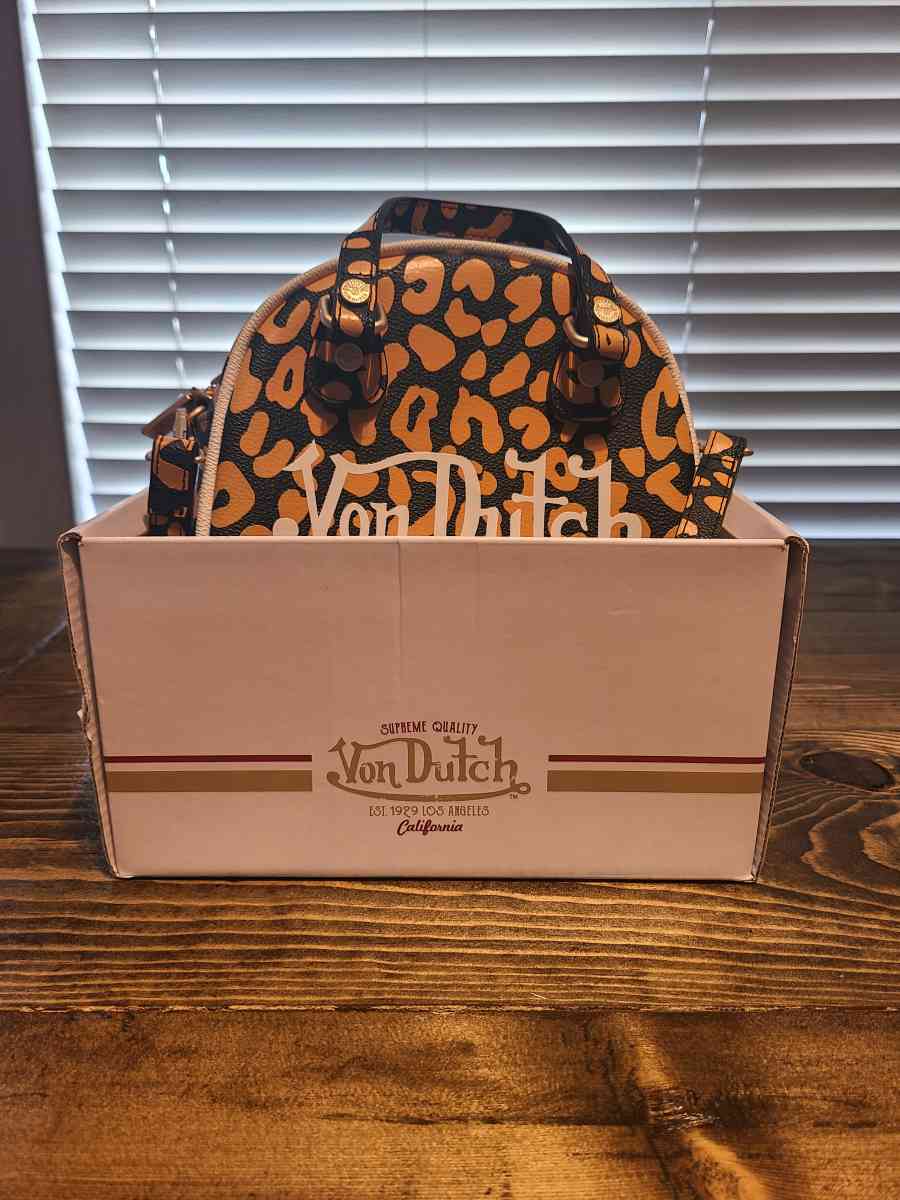 Von Dutch Bowling Bag Style Orange Cheetah Purse - Henderson, Nevada - FleaMarketBay