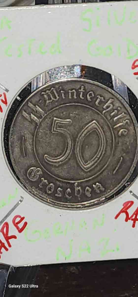 wwii 90 percent silver 50 groschen german NZI - Absecon, New Jersey - FleaMarketBay
