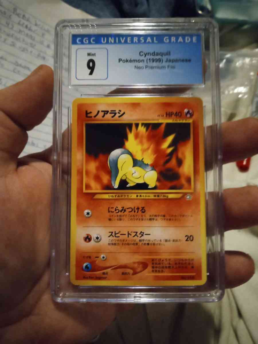 Vintage rare 1999 Japanese CYNDAQUIL CGC SLAB - Durham, North Carolina
