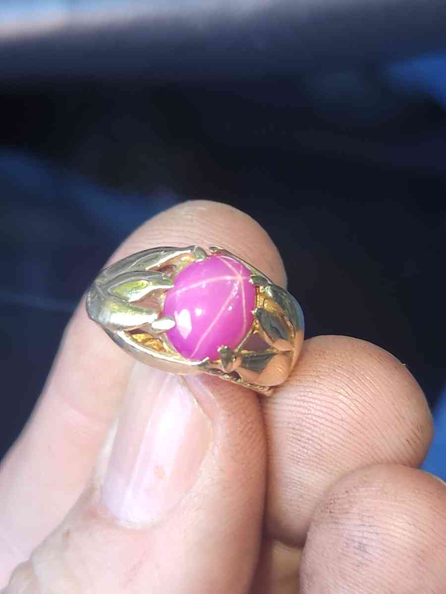 14kt pink star saphire ring - Canton, Connecticut - FleaMarketBay
