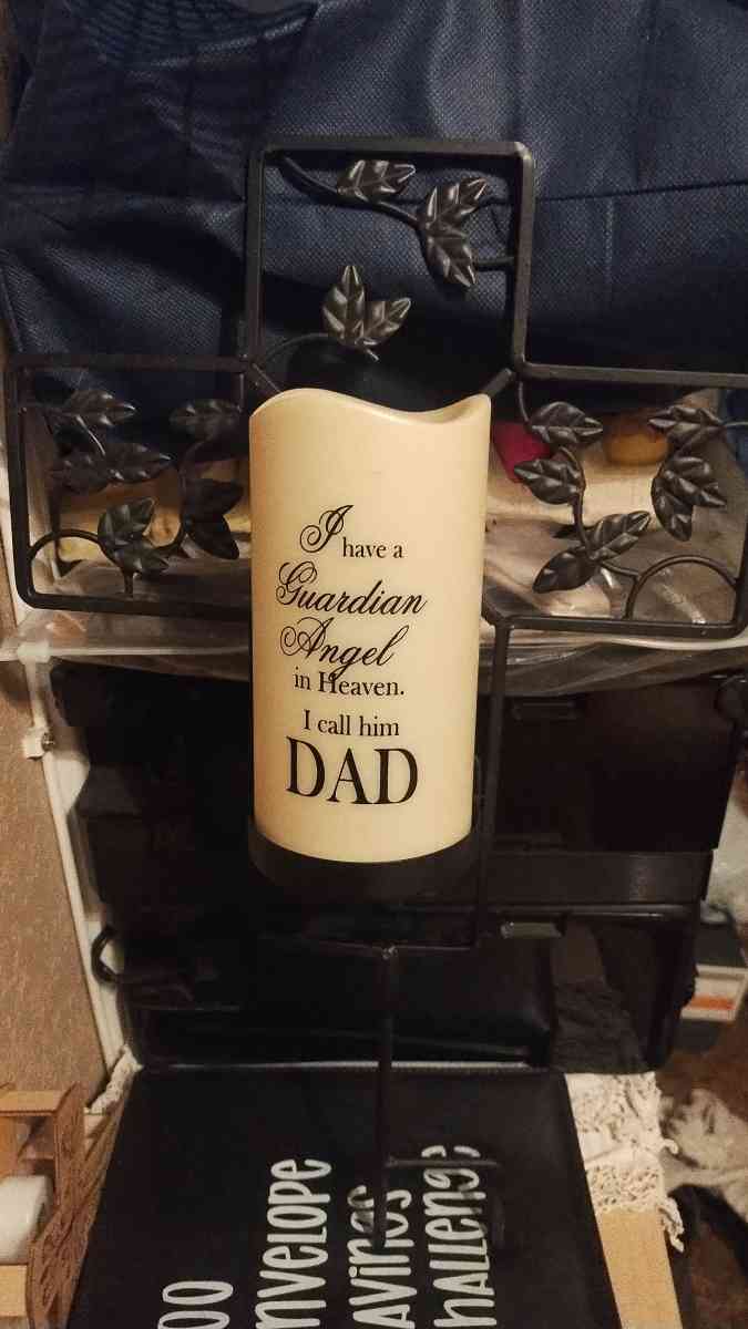 metal cross with candle for MomDad - Abilene, Texas