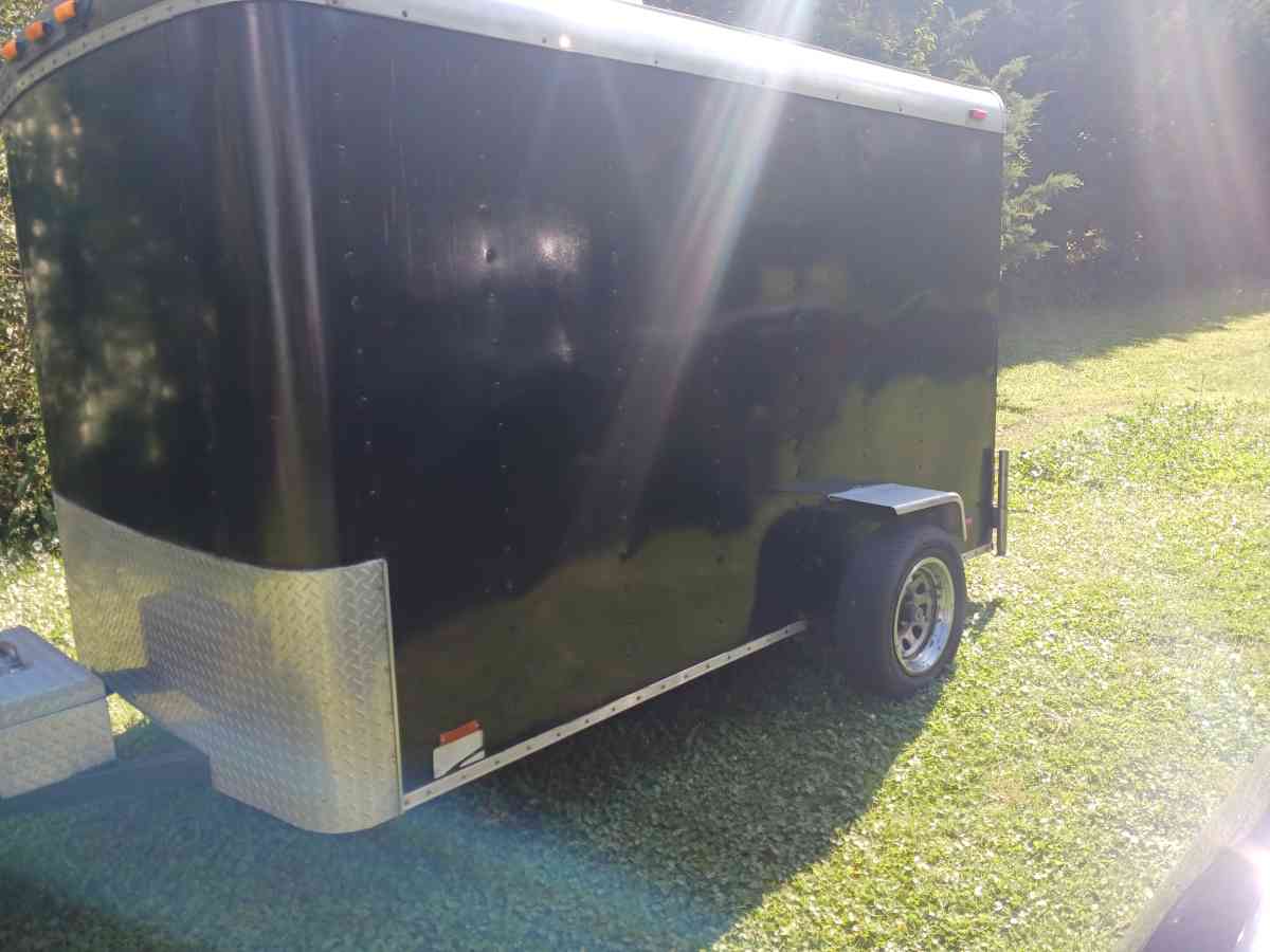 motorcycle trailer with 4 tracks in the floor spare tire - Maysville, North Carolina - FleaMarketBay