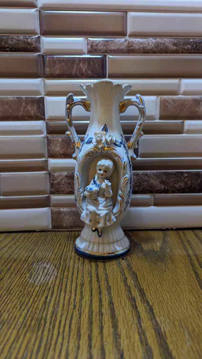 Vintage Victorian  Vase With A 3D Woman Inset Holding Flower - Phoenix, Arizona