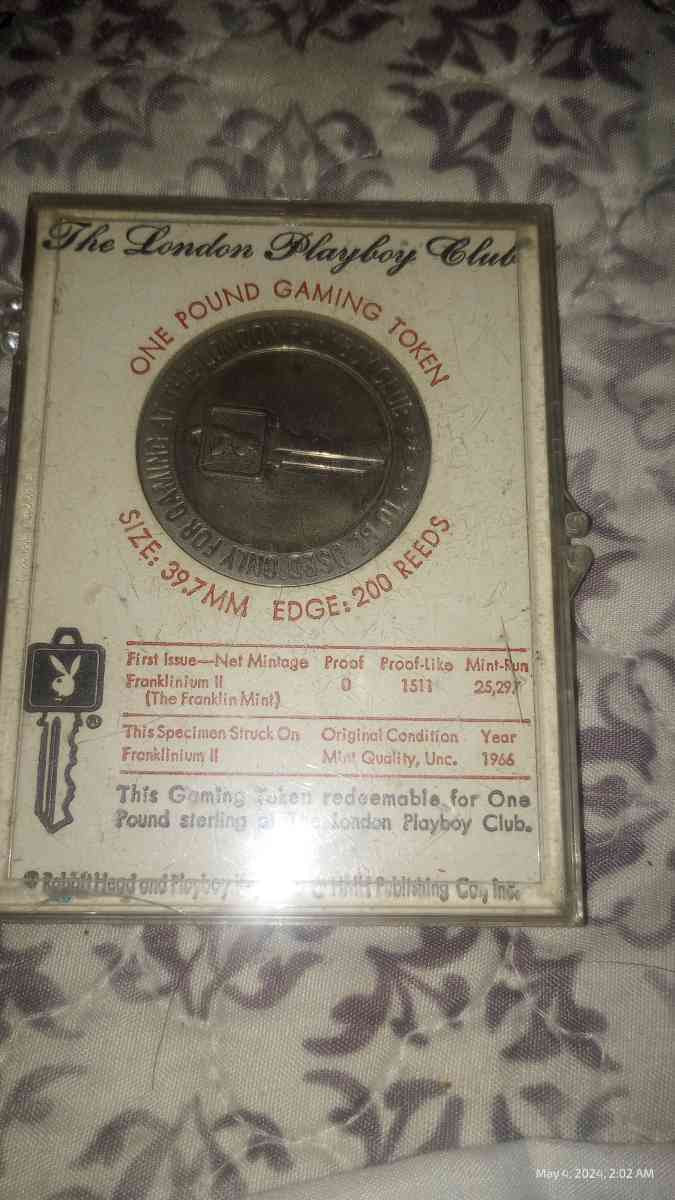 ICONIC KEY GAVE ACCESS TO PLAYBOY BUNNY CLUB - Sarasota, Florida - FleaMarketBay