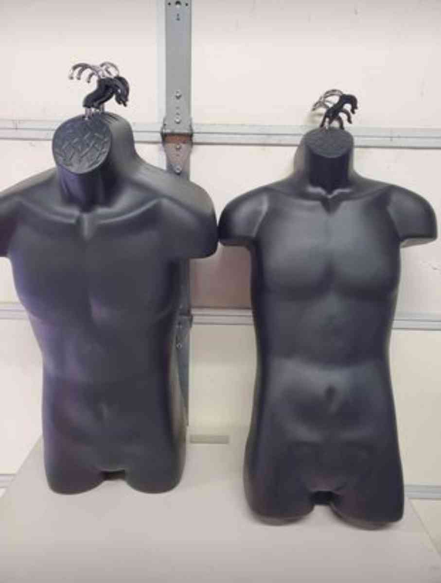 Mens Plastic Form  Mannequin  Black  Retail  RRR Apparel