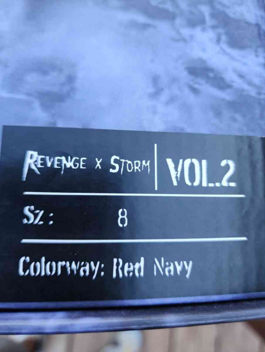 REVENGE x STORM HIGH TOP RED  NAVY  SIZE 8M 95W - Saint Louis, Missouri - FleaMarketBay