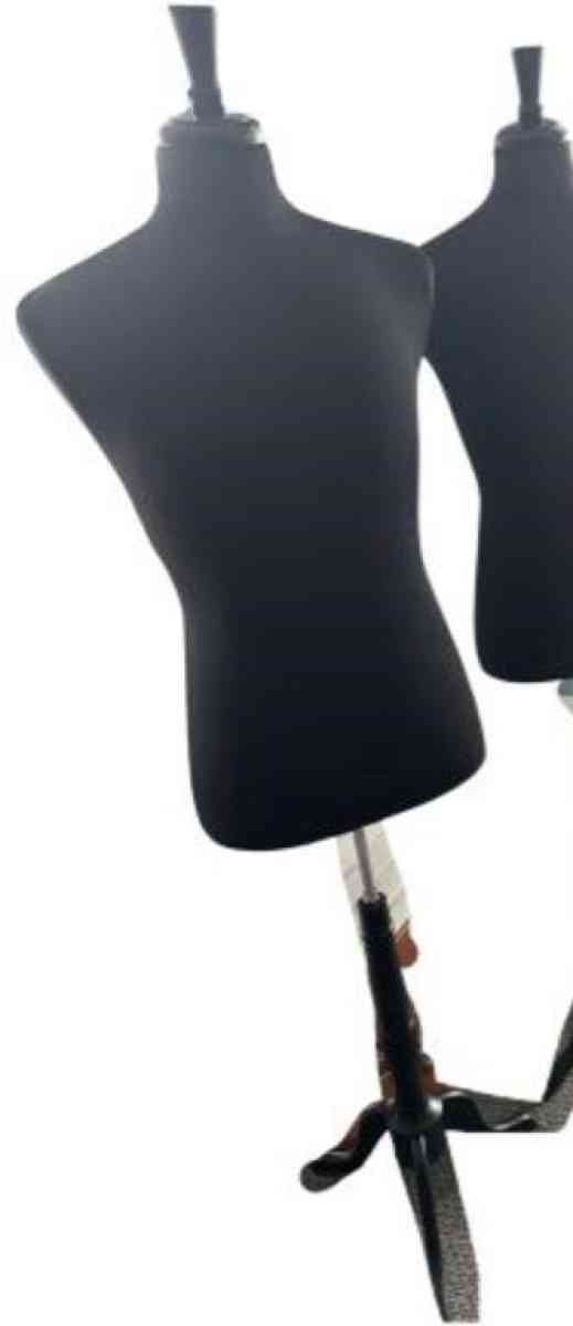 Mens Black Mannequin  Suit Form W Neck Block  RRR Apparel