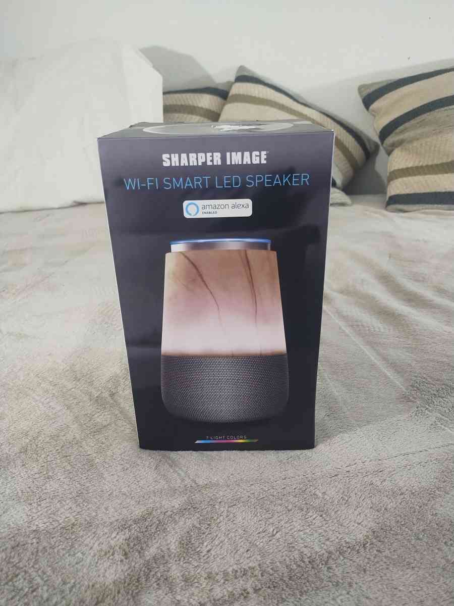 Sharper Image Wi fi smart led speaker Brand New