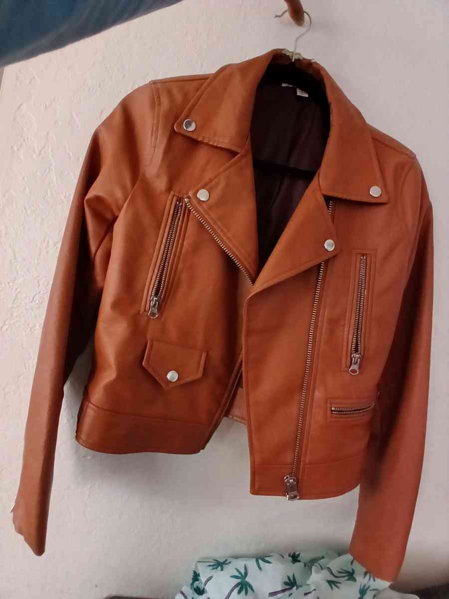 Leather jacket dark brown medium size - San Juan Capistrano, California