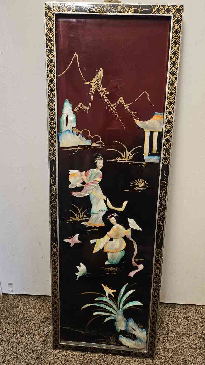 VINTAGE CHINESE MOTHER OF PEARL 3D ALBALONE SHELL ART - San Antonio, Texas