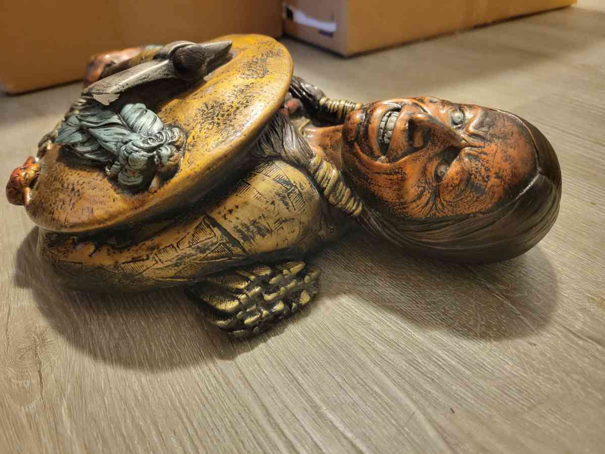 bronze and plaster Indian chief heavy wall plaque - Cleveland, Ohio - FleaMarketBay