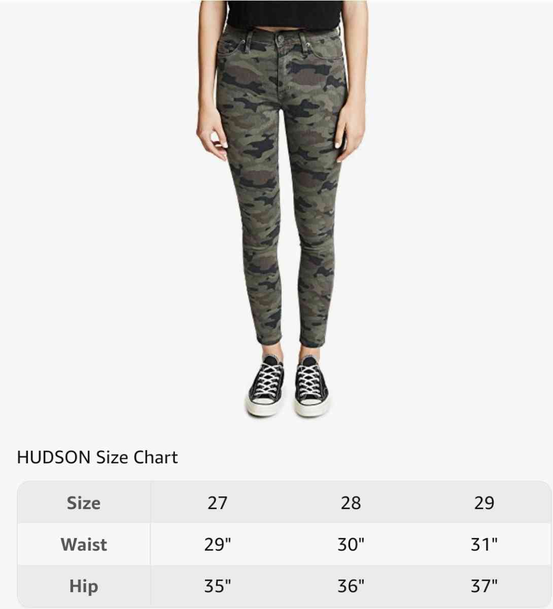 Hudson Camouflage High Waist Barbara Supper Skinny Jeans S28 - Newberry, Florida - FleaMarketBay
