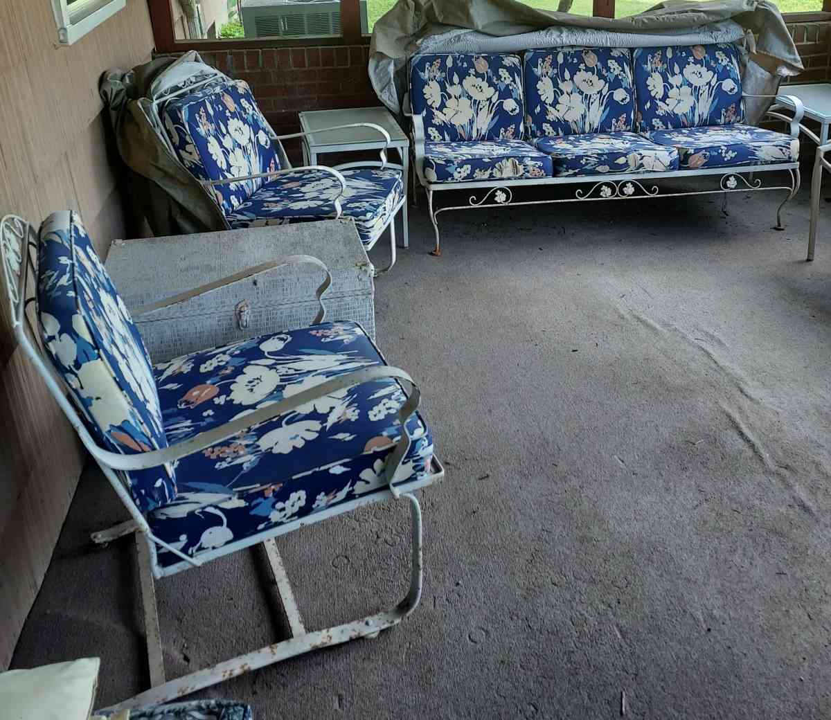 Patio Couch 2 Chairs Set with Covers - Oil City, Pennsylvania - FleaMarketBay