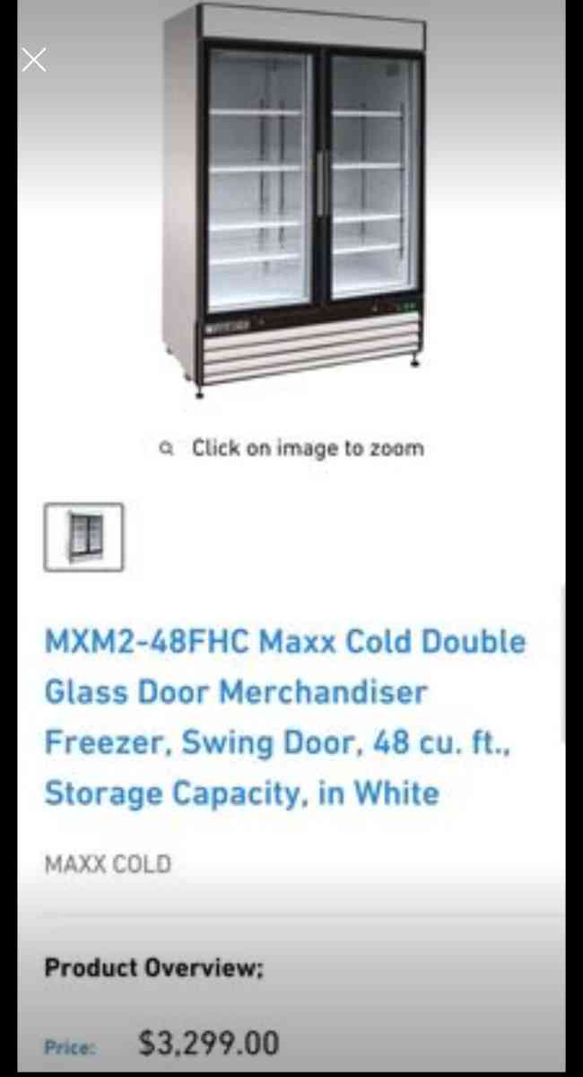 Double Door Refrigerator New MaxCold 48 Cu Ft RRR Appliances - Rock Island, Tennessee - FleaMarketBay