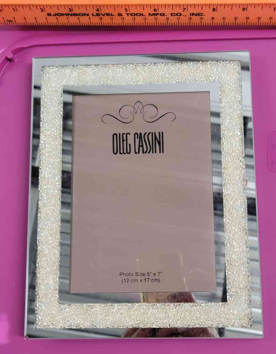 Oleg Cassini Ice Crystals 5 x 7 Picutre Frame