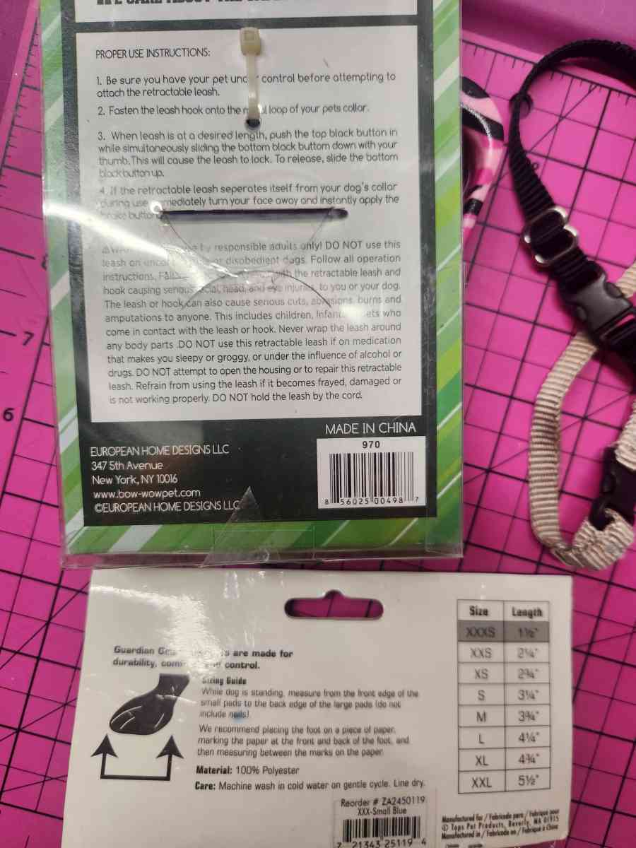 Pet Dog Lot of 3 Retractable Leash Harness and Boots - Kenner, Louisiana - FleaMarketBay