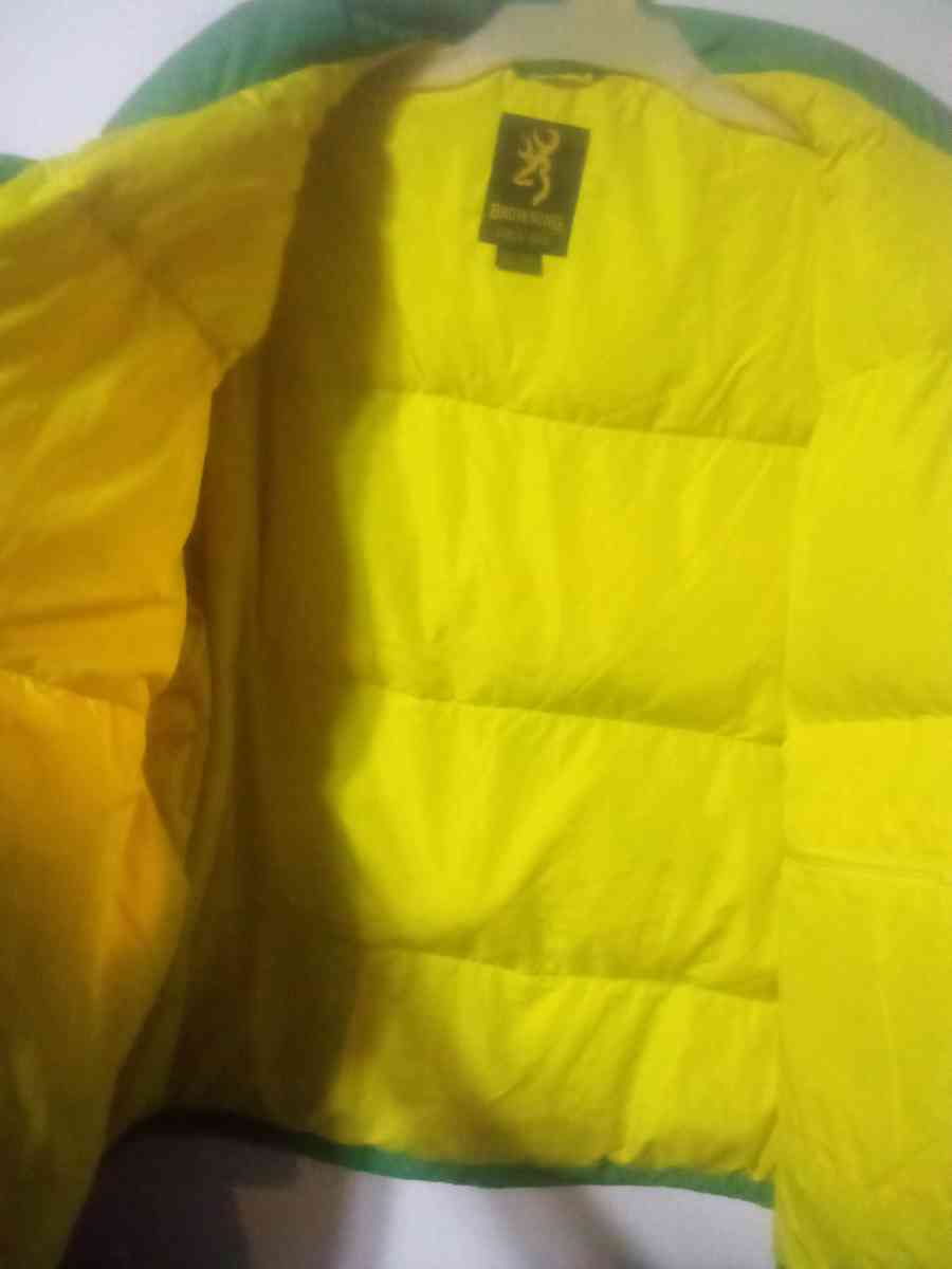 green and yellow Browning brand coat 2XL - Cave City, Arkansas - FleaMarketBay