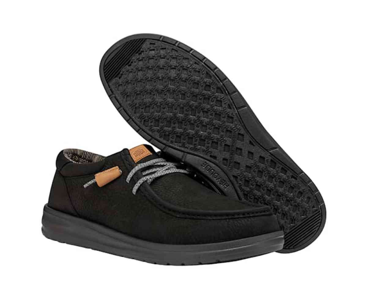 Hey Dudes Wally Grip Craft Leather Mens Size 9 in black NWT - Lakeland, Florida - FleaMarketBay