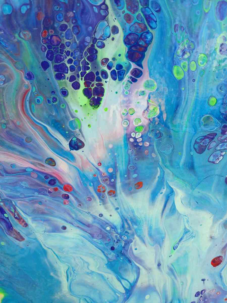 Jungle Brain Waves Absract Acrylic Paint Poured 12x16 Stretc - Kingston, Pennsylvania - FleaMarketBay