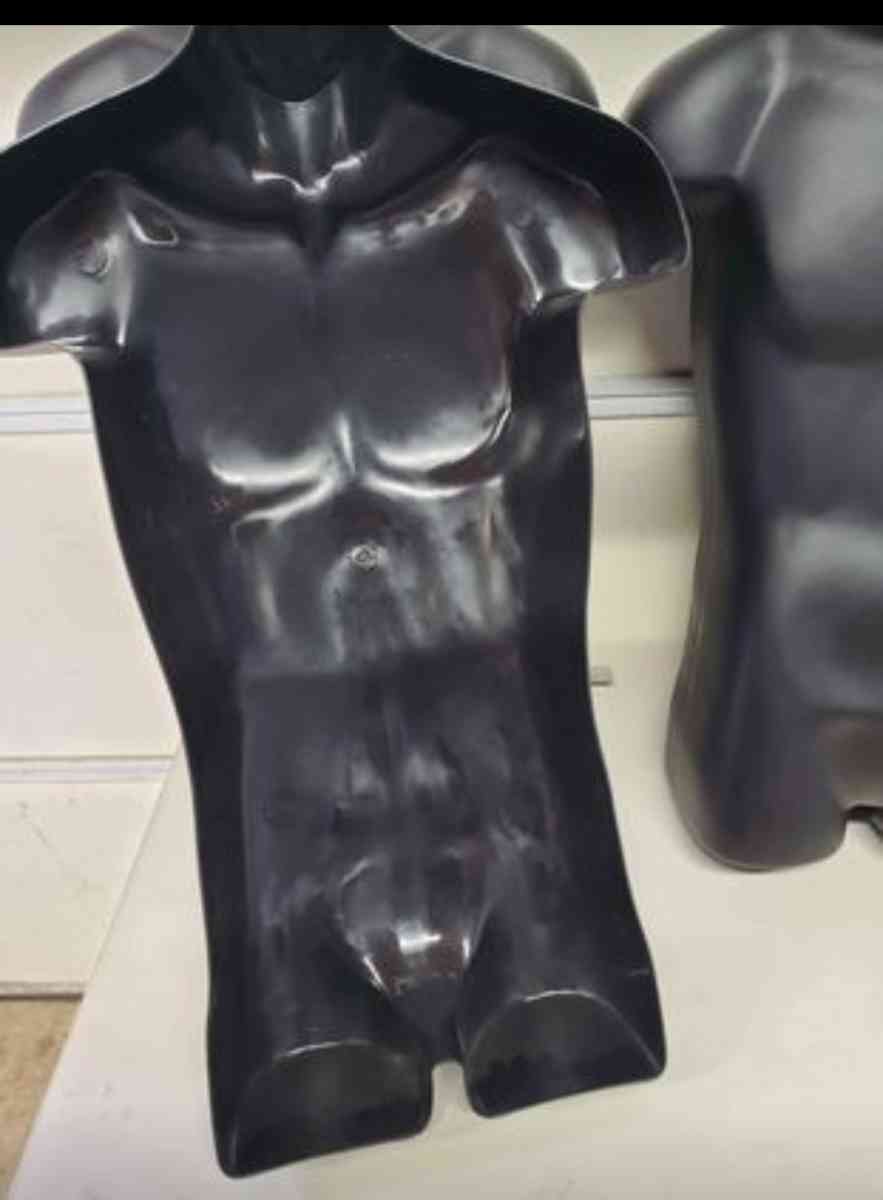 Mens Plastic Form  Mannequin  Black  Retail  RRR Apparel - Rock Island, Tennessee - FleaMarketBay