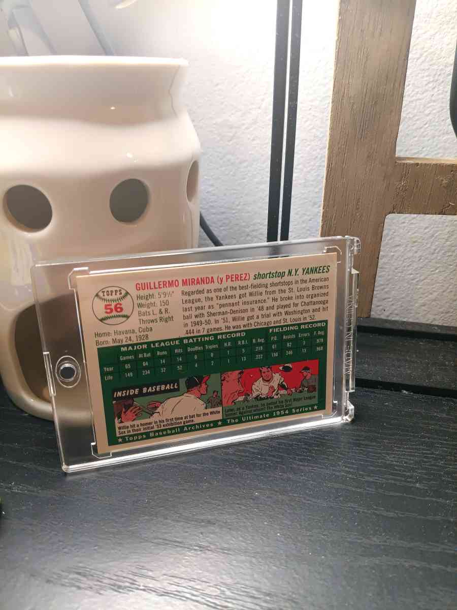 1954 Willie Miranda New York Yankees - Asheboro, North Carolina - FleaMarketBay