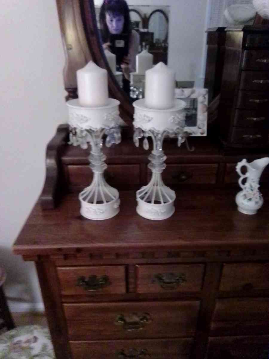 Antique Shabby Chic Candle Holders - Summerville, South Carolina - FleaMarketBay