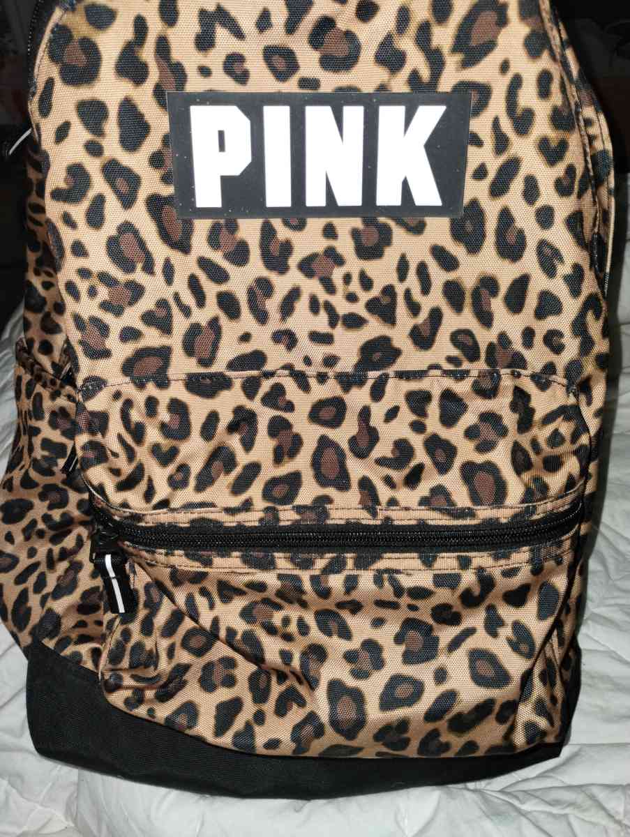 Pink by Victoria Secret leopard print campus backpack - Kansas City, Missouri - FleaMarketBay