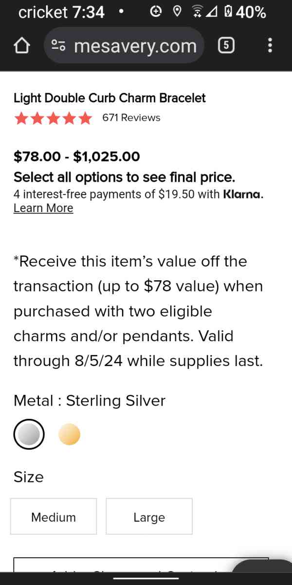 Authentic James Avery Mothers day charm bracelet - Yantis, Texas - FleaMarketBay