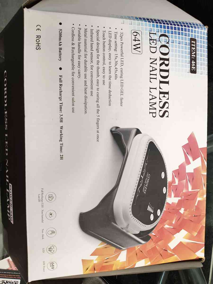Cordless Led Nail Lamp 64W Pickup by buyer or delivery to an - Fort Lauderdale, Florida - FleaMarketBay