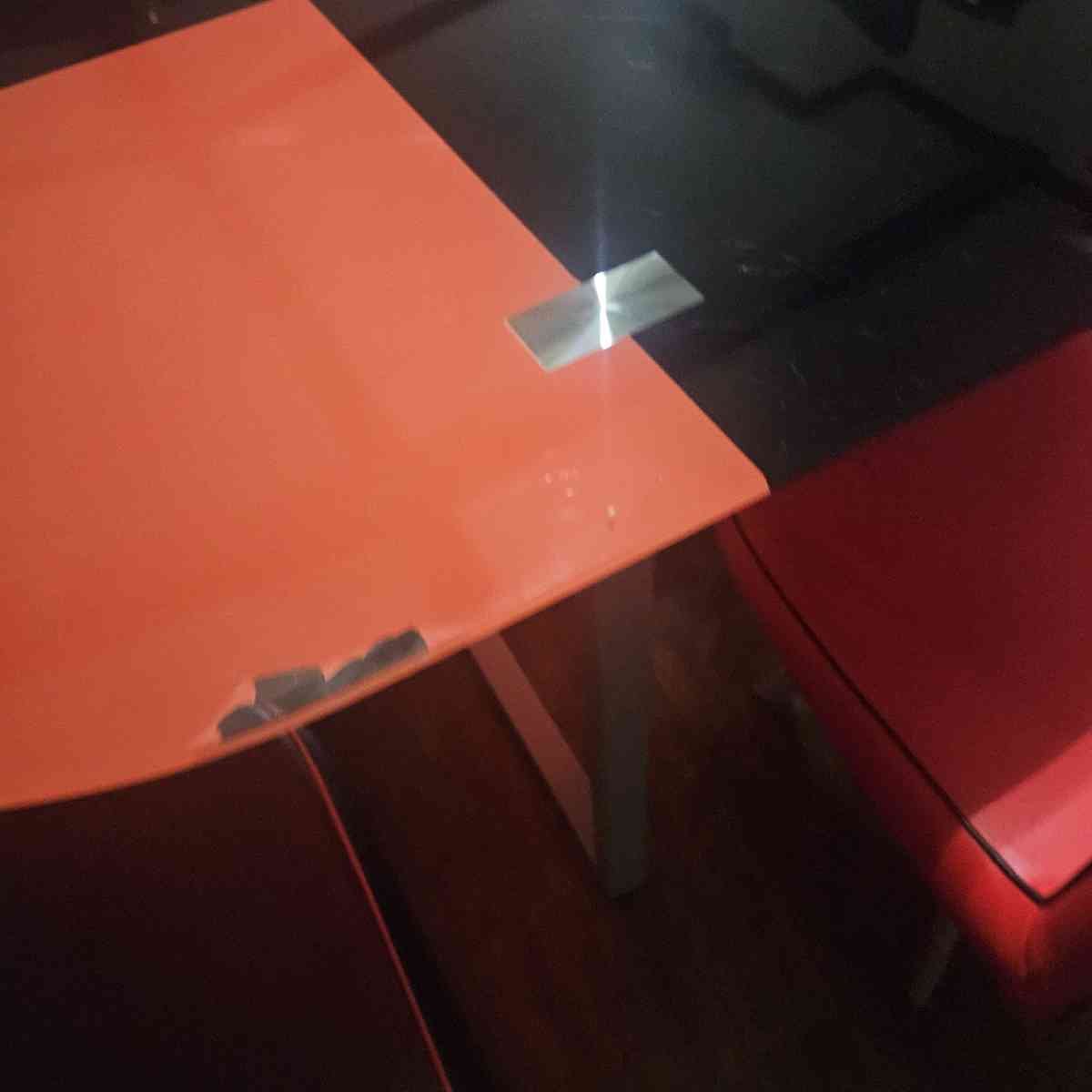 Red and Black Table with 4 matching chairs - Carrollton, Georgia - FleaMarketBay