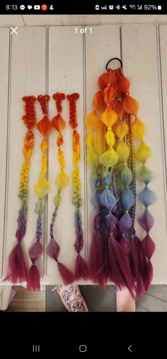 rainbow clip in hair extensions BRAND NEW MAKE OFFER
