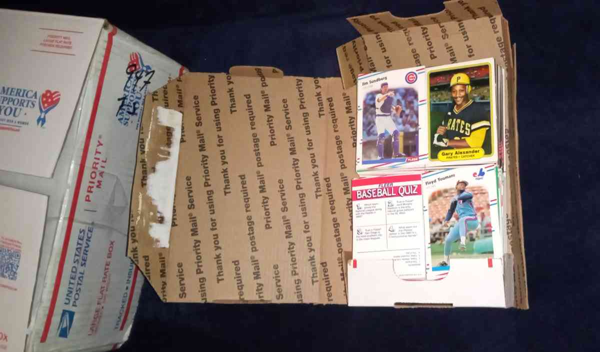 huge baseball card lot large flat rate box filled - Albemarle, North Carolina - FleaMarketBay