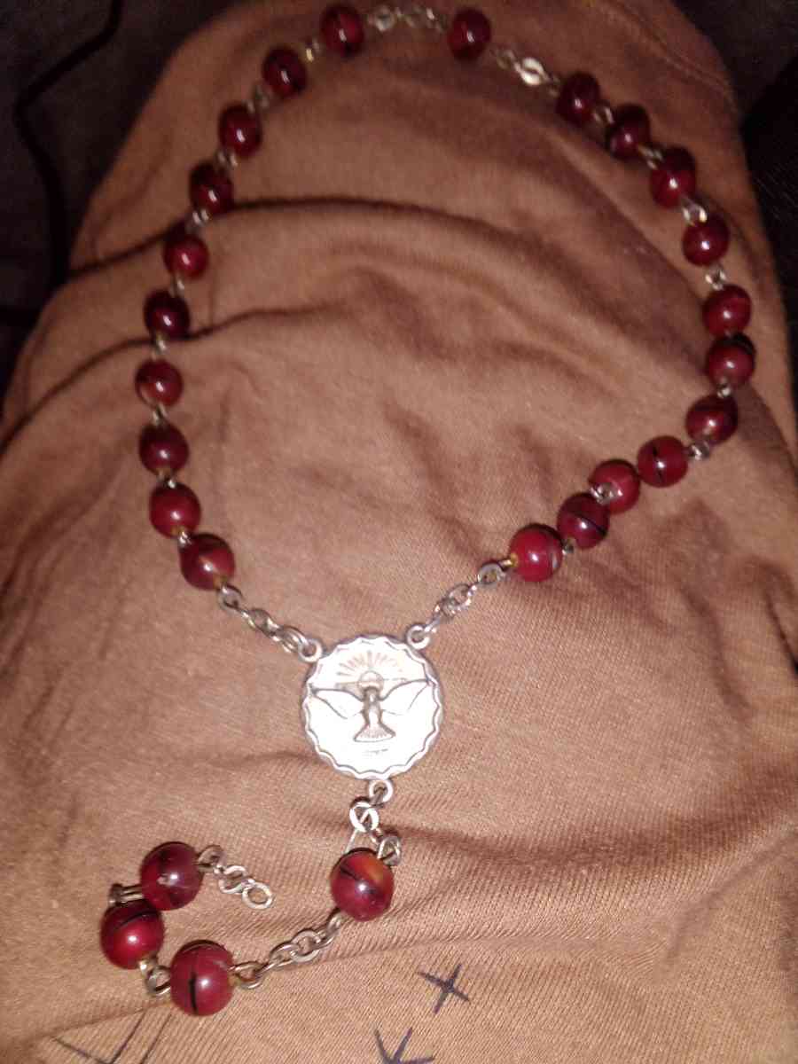 vintage Italian beaded and putter rosary