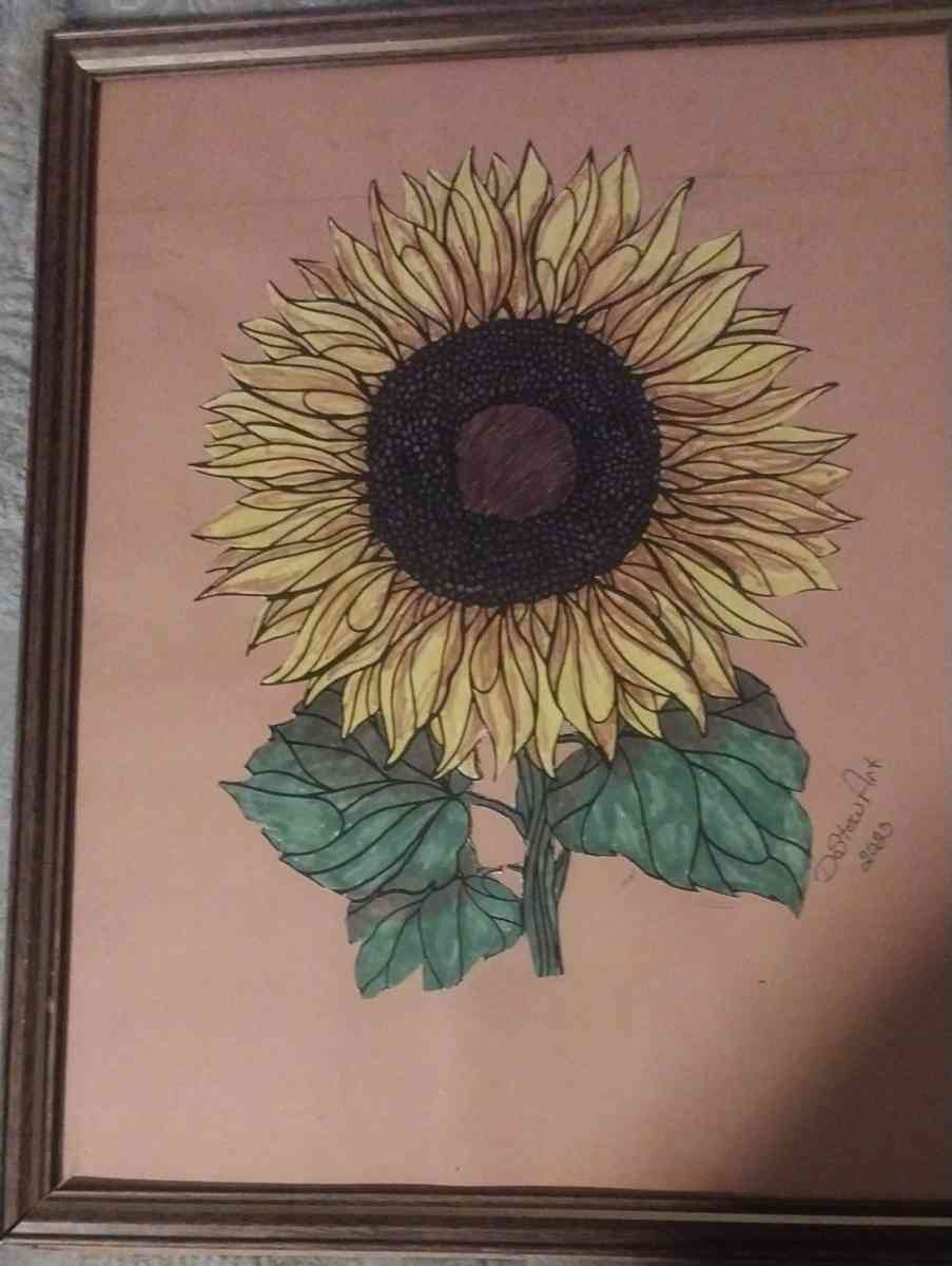 framed artwork I created signed and dated - West Greene, Alabama