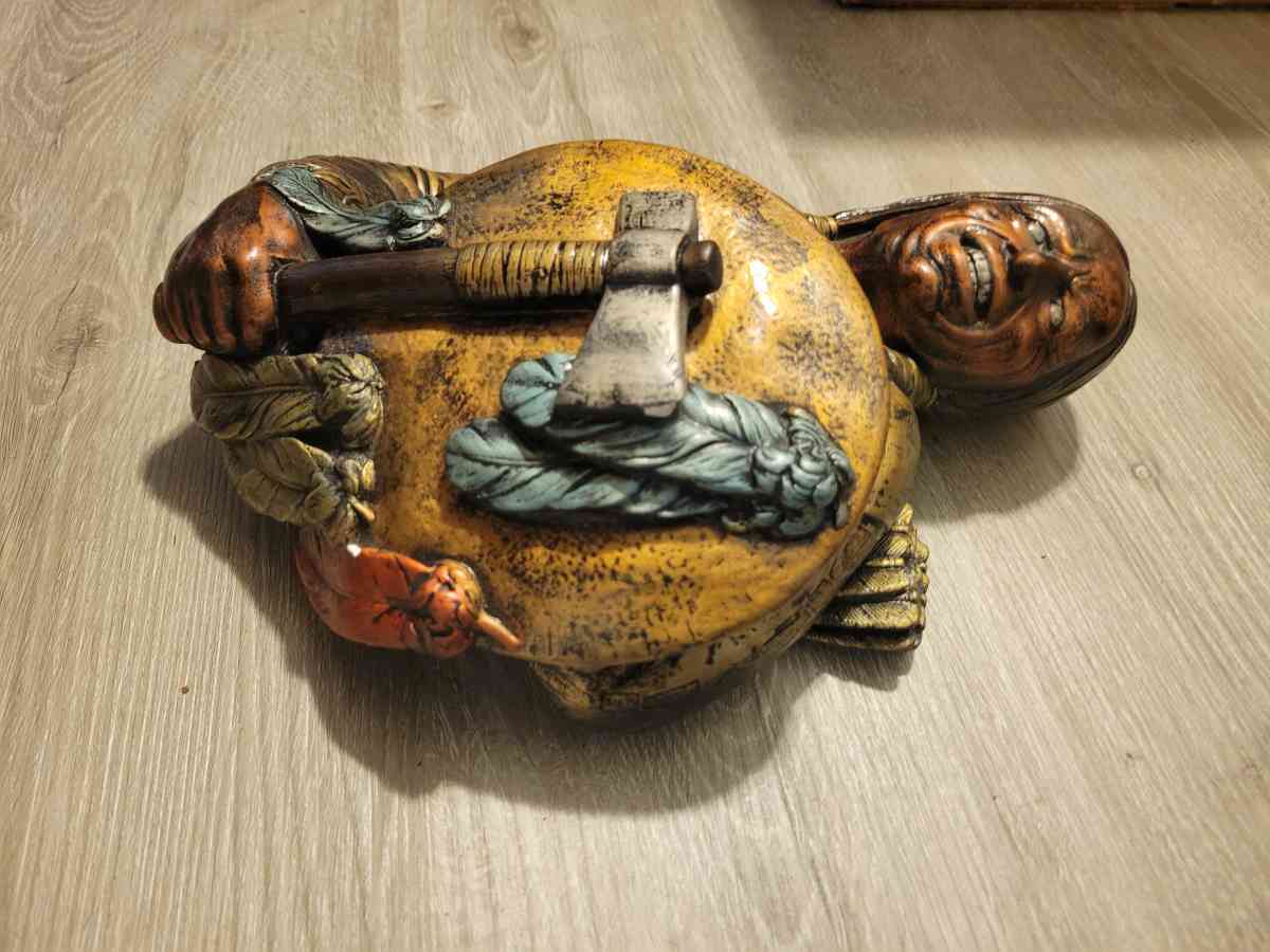 bronze and plaster Indian chief heavy wall plaque - Cleveland, Ohio - FleaMarketBay