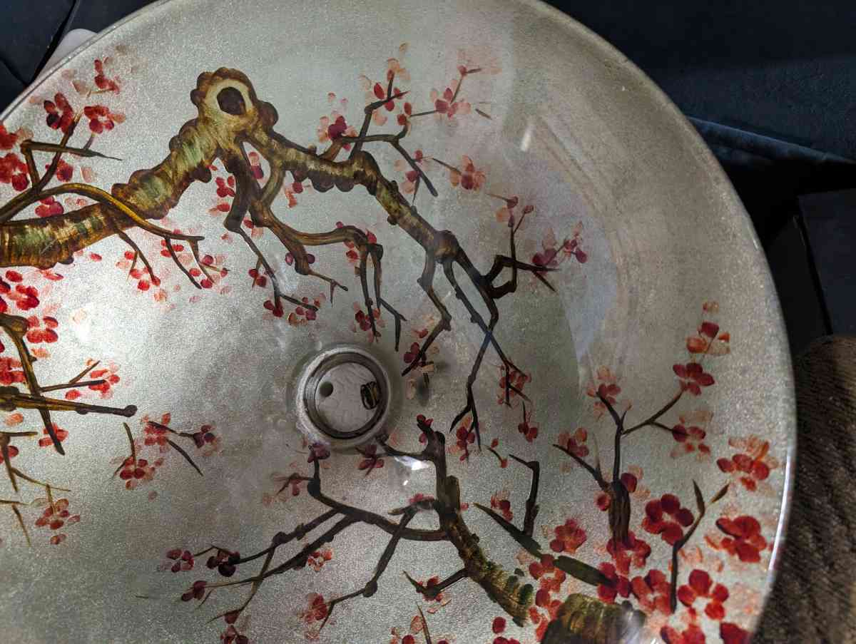 Vanity sink with a rose vine design - Columbia, Alabama