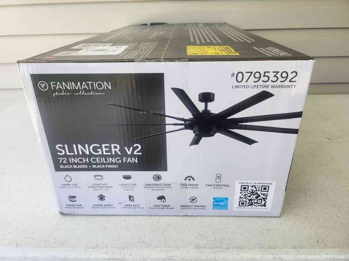 72 Inch Fanimation Slinger v2 Ceiling Fan BRAND NEW - Homosassa, Florida - FleaMarketBay